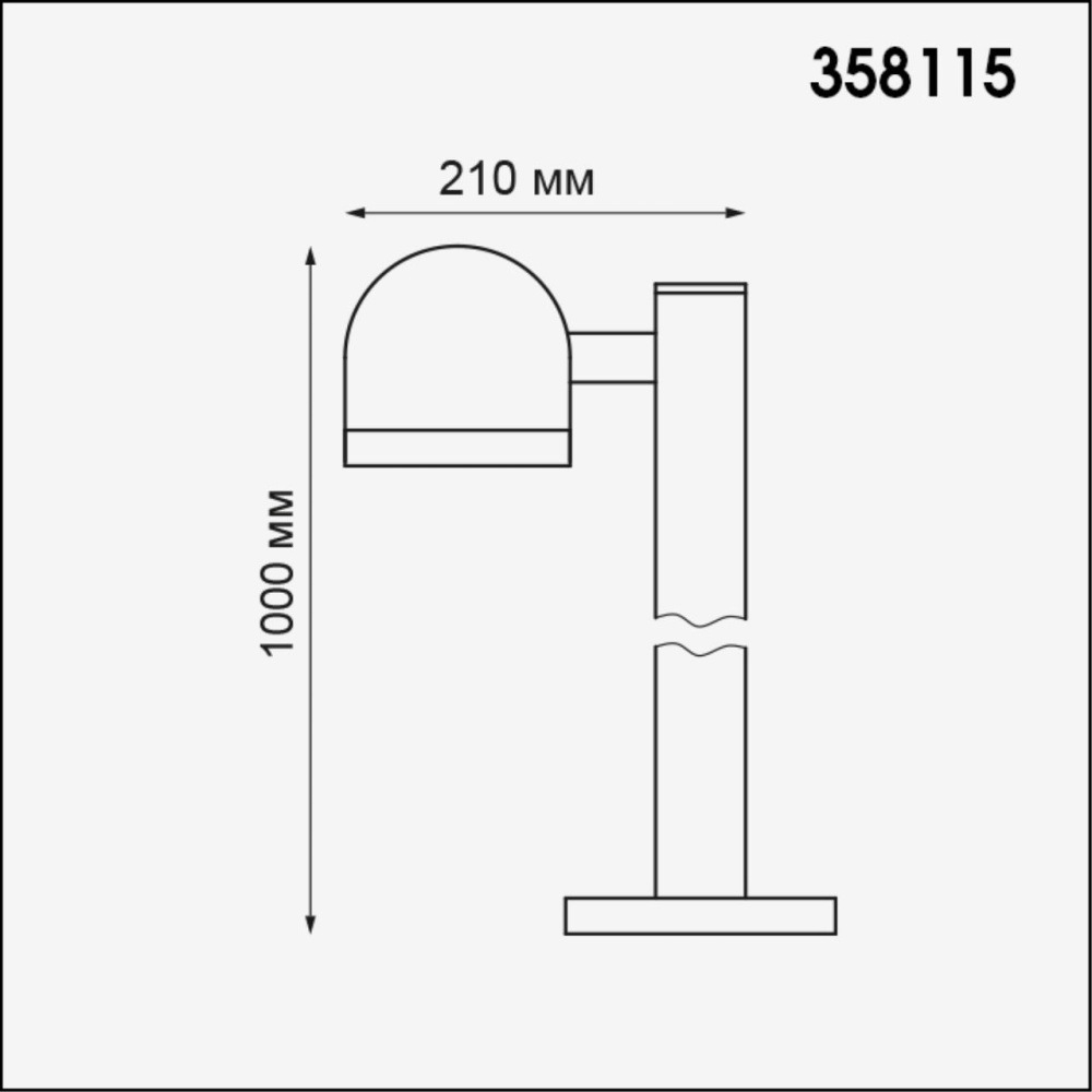 358115 STREET NT19 366 темно-серый  Ландшафтный светильник IP65 LED 3000К 10W 100-240V GALEATI