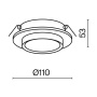 Встраиваемый светильник Technical DL086-GX53-RD-W