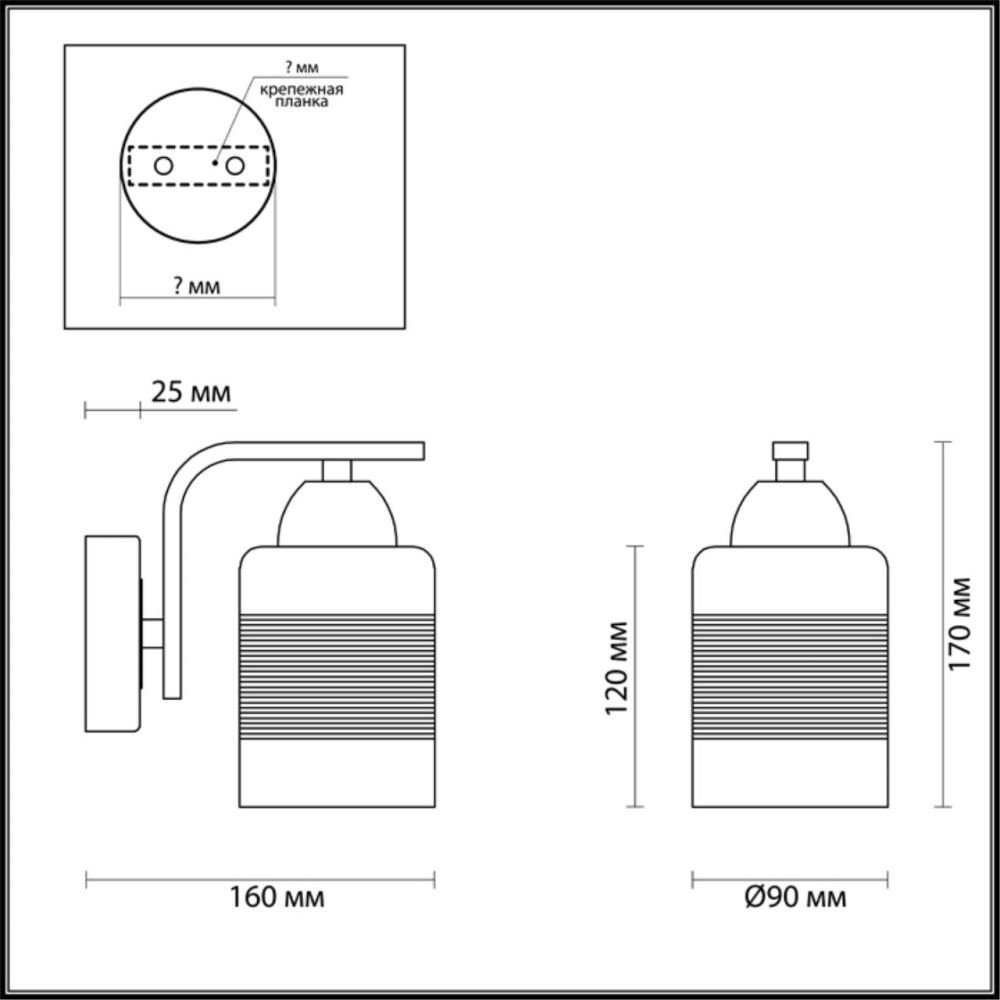 3030/1W COMFI LN19 000 коричневый Бра E27 1*60W 220V FILLA