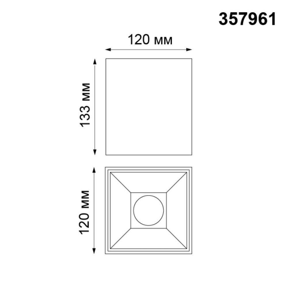 357961 OVER NT19 236 черный Накладной светильник IP20 LED 4000К 20W 200-260V RECTE